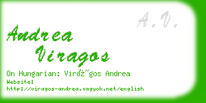 andrea viragos business card